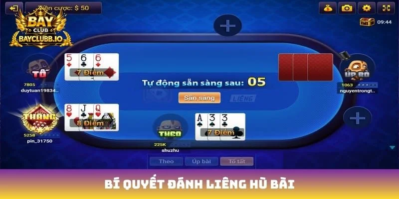 bí quyết đánh liêng hù bài