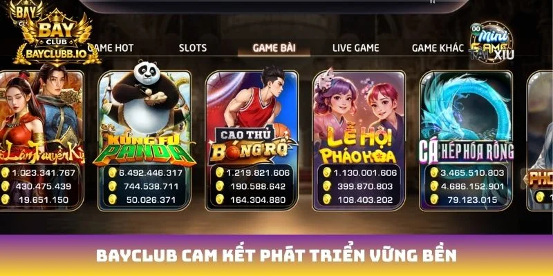 Bayclub cam kết phát triển vững bền